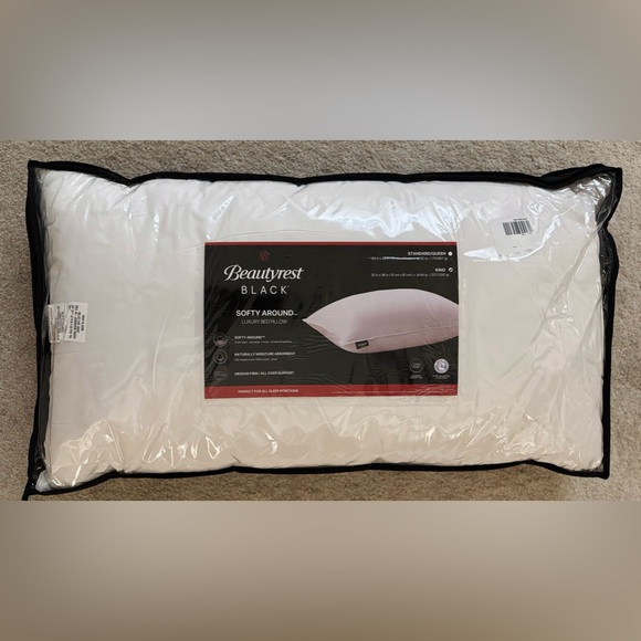 🎉LAST CHANCE🎉2PC BEAUTYREST BLACK Luxurious Down And Feather Blend Pillows - Picture 8 of 12